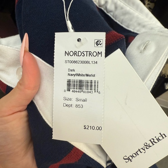 SPORTY & RICH Serif Logo Rugby Polo - Picture 4 of 4